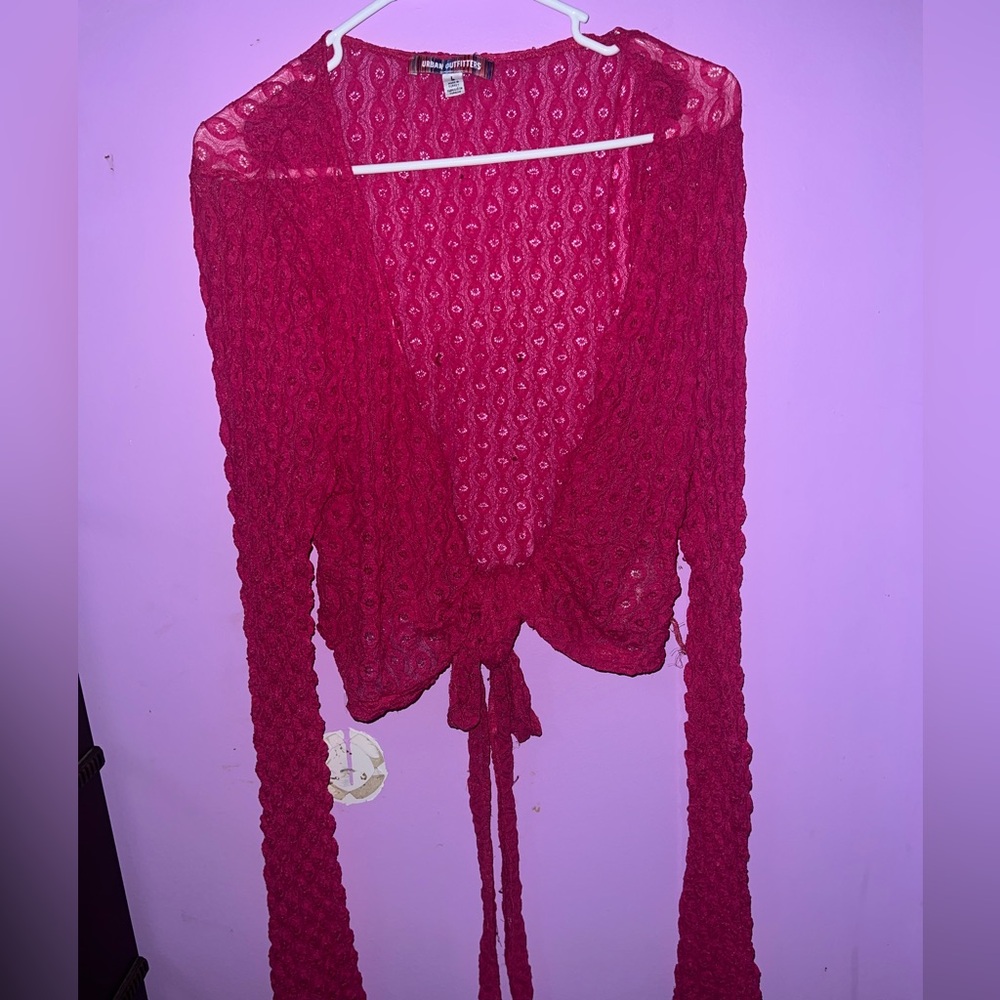 Urban Outfitters Red Lace Jacket